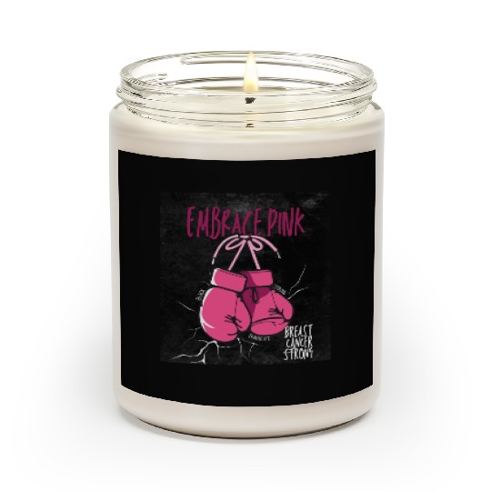 Embrace Pink Black Bold Eradicate Breast Cancer Scented Candles
