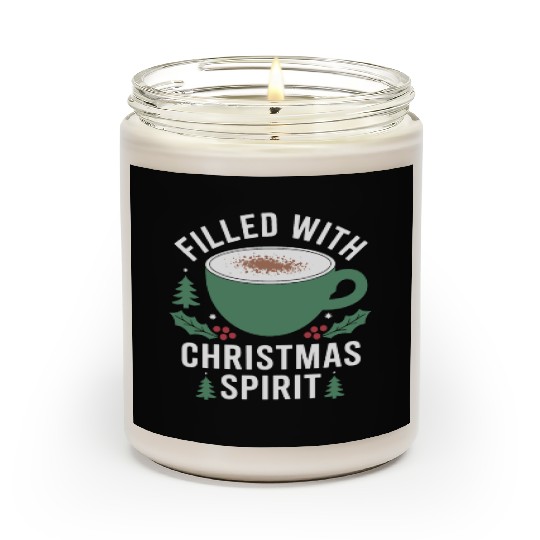 Filled With Christmas Spirit Festive Mug Design Scented Candles