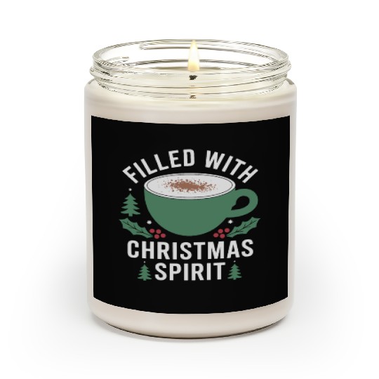 Filled With Christmas Spirit Festive Mug Design Scented Candles