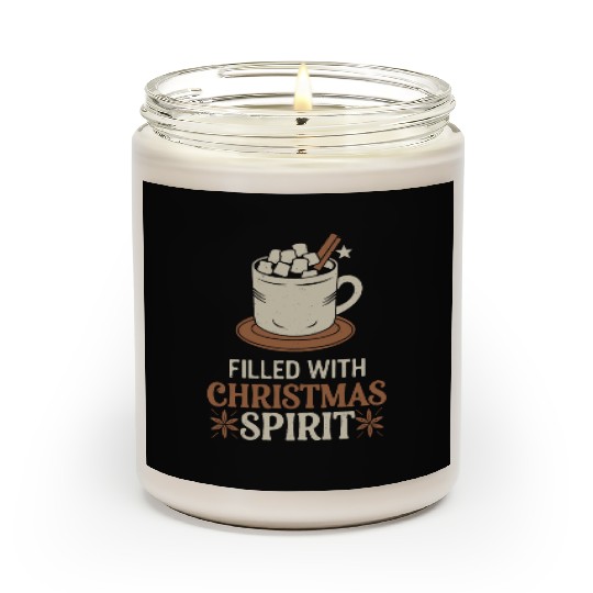 Filled With Christmas Spirit Mug and Marshmallows Scented Candles