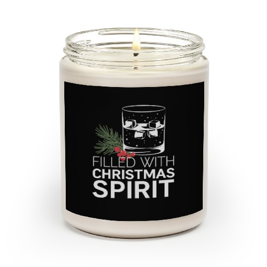Filled With Christmas Spirit Festive Cheer Artwork Scented Candles