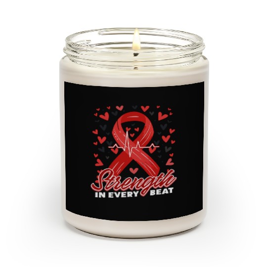CHD Awareness Strength In Every Beat Scented Candles