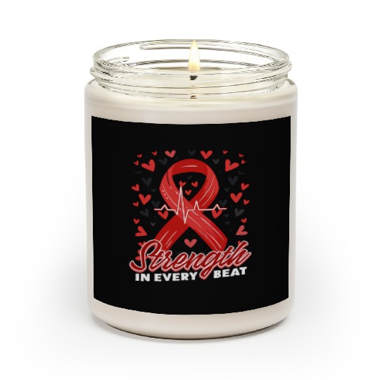 CHD Awareness Strength In Every Beat Scented Candles