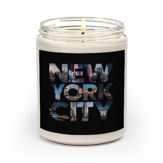 New York City | Urban Skyline Letters Design Scented Candles