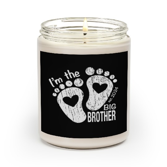 I’m the big brother -newborn sibling design Scented Candles