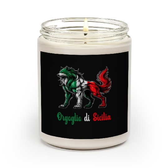 The pride of Sicily Italy flag Scented Candles
