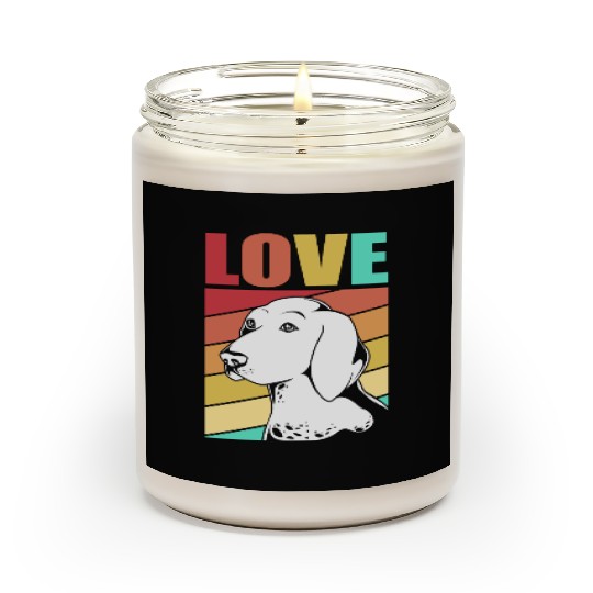 Retro German Shorthaired Pointer Dog I Love My GSP Scented Candles