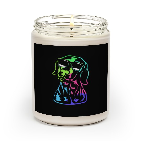 German Shorthaired Pointer GSP Dog With Sunglasses Scented Candles
