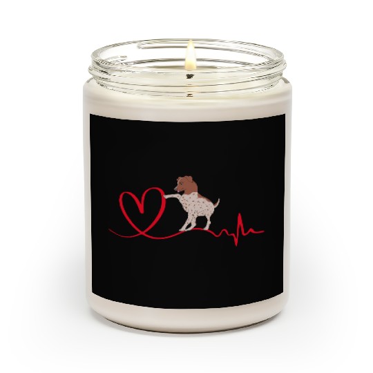 Dog Heartbeat I Love My German Shorthaired Pointer Scented Candles