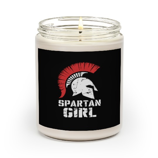 Spartan Girl Warrior Helmet Strong Women Vintage Scented Candles