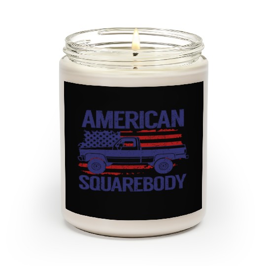 Classic C10 American Square Body Truck USA Flag Scented Candles