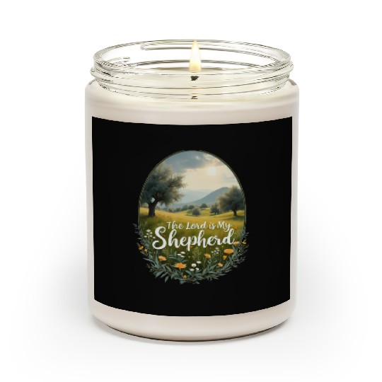 The Lord Is My Shepherd Peaceful Christian Artwork Scented Candles