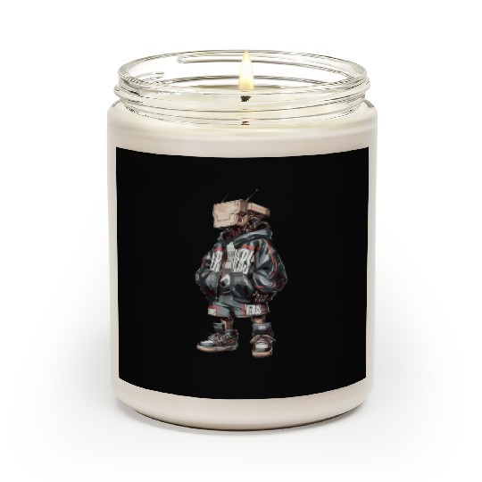 futuristic robot with a streetwear-inspired Scented Candles