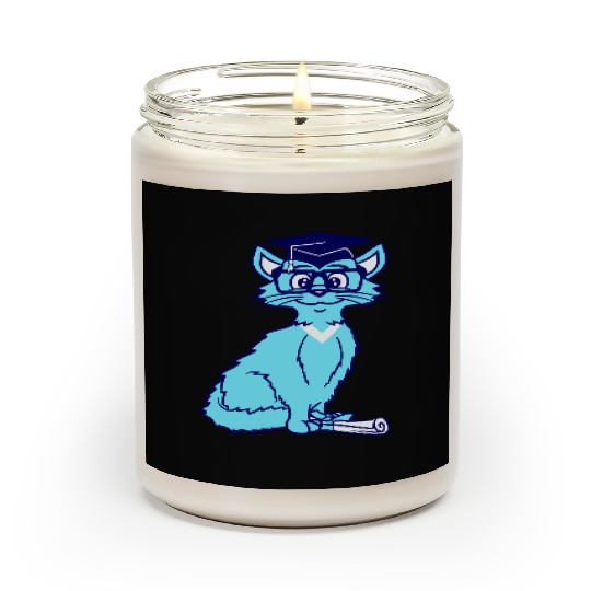College Degree Cat School-leaving Certificate Pass Scented Candles