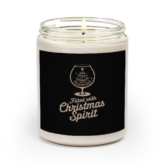 Filled with Christmas Spirit Glass Scented Candles