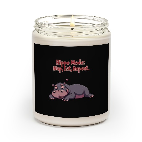Hippo Lifestyle : Nap, Eat, Repeat. Scented Candles