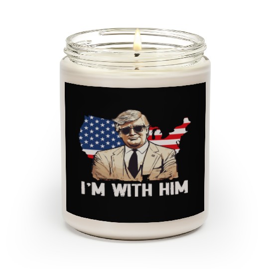 I'm With Him Donald Trump Vote For 2024 President Scented Candles