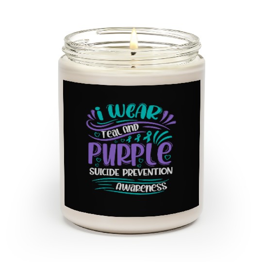 Wellness Collection - I Wear Purple & Teal Scented Candles