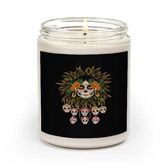 De Los Muertos La Catrina Day of the Dead Scented Candles