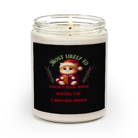 Most Likely To Christmas Bookish Quotes Scented Candles