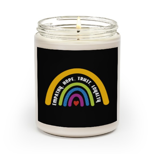 Empathy Hope Trust Loyalty Rainbow Scented Candles