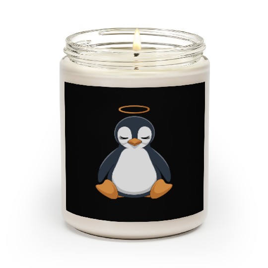 Peaceful Penguin with Halo Design Scented Candles