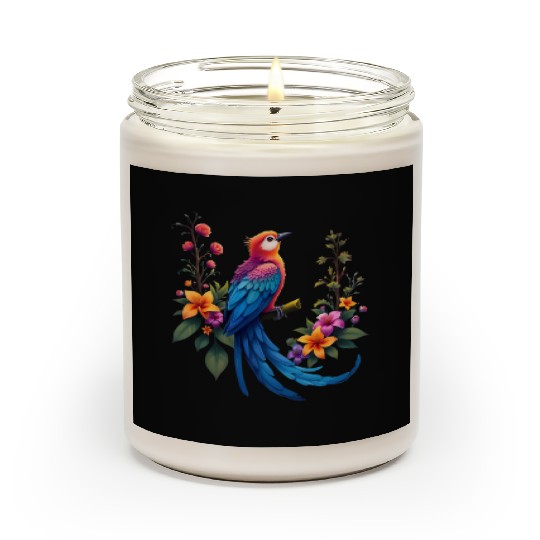 Fantastical Bird Of Paradise Painting Scented Candles