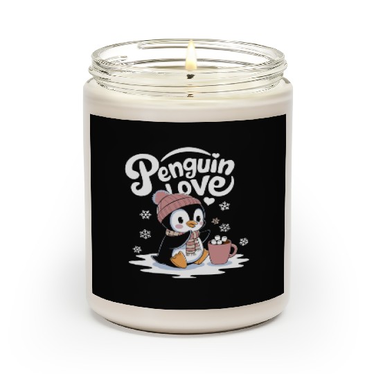 Penguin Love Winter Wonderland Cozy Vibes Scented Candles