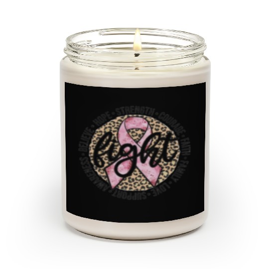 Leopard Print Breast Cancer Scented Candles