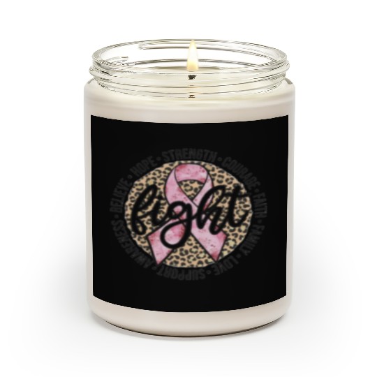 Leopard Print Breast Cancer Scented Candles