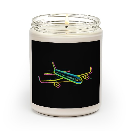 Retro Airplane Graphic Scented Candles
