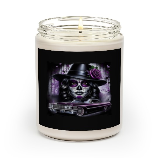 lowrider catrina Sugar skull Scented Candles