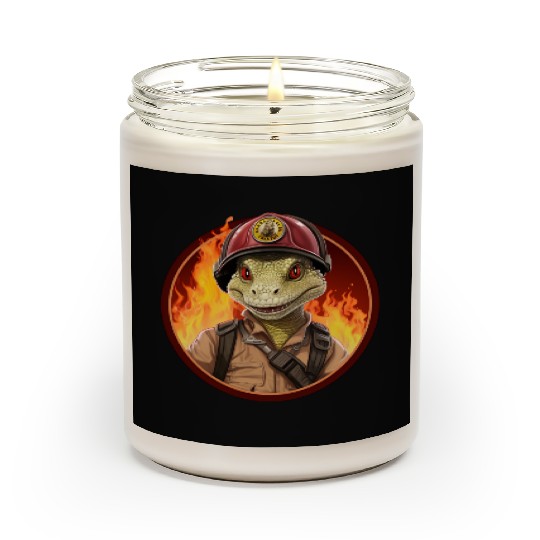 Lizard Firefighter Scented Candles