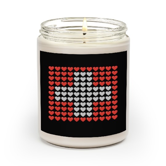 Switzerland HEARTS Flag Scented Candles
