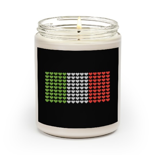 Italy HEARTS Flag Scented Candles