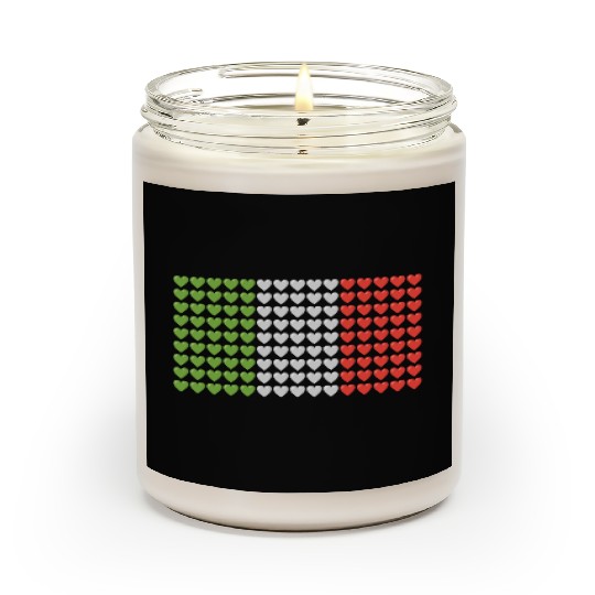Italy HEARTS Flag Scented Candles