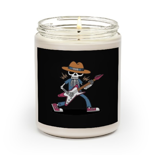 skeleton guitar player Scented Candles