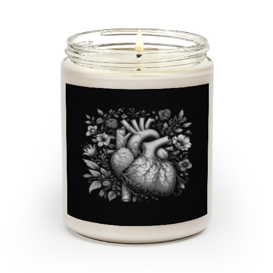 Botanical Heart Artistic Anatomy 2 Scented Candles