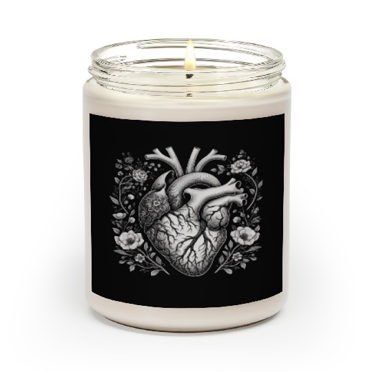 Botanical Heart Artistic Anatomy Scented Candles