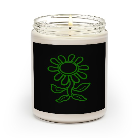 Little Happy Sunflower Flower Dancing Cartoon Fun Scented Candles