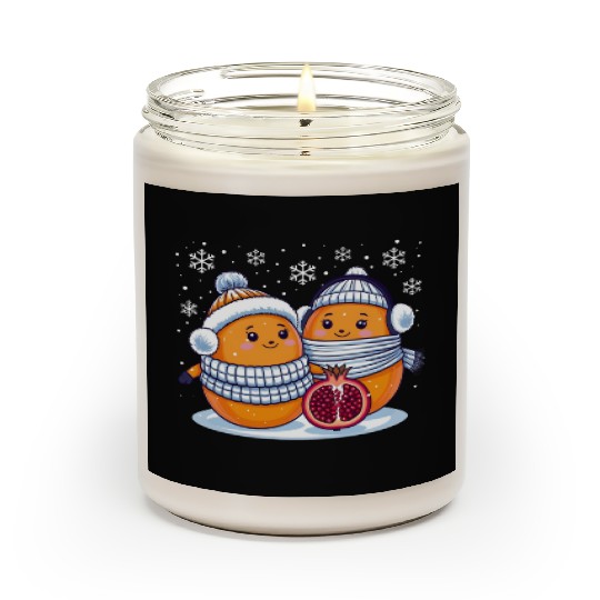 Cozy Winter Fruits: Oranges & Pomegranate Scented Candles