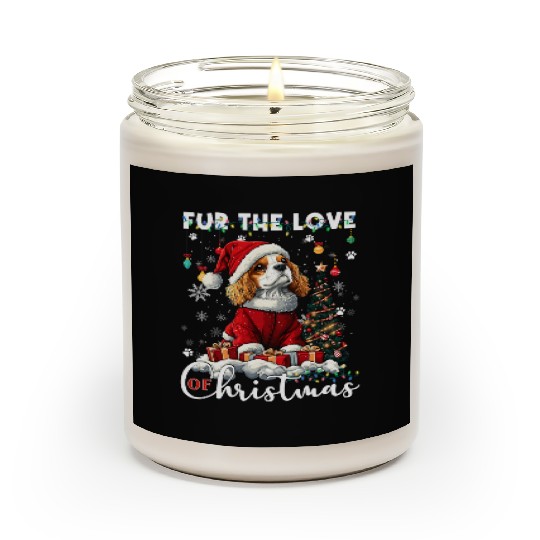 Cavalier King Charles Spaniel Christmas Tree Dog Scented Candles