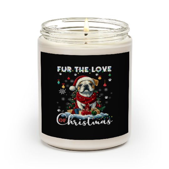 French Bulldog Christmas Tree Decoration Dog Lover Scented Candles
