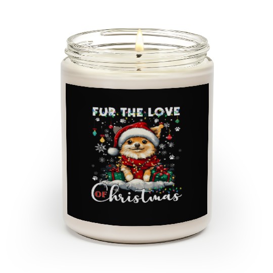 Pomeranian Christmas Tree Decorations Dog Lover Scented Candles