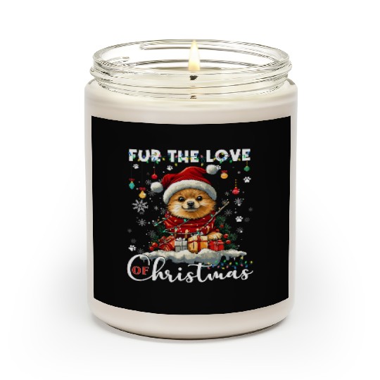 Pomeranian Christmas Tree Decorations Dog Lover Scented Candles