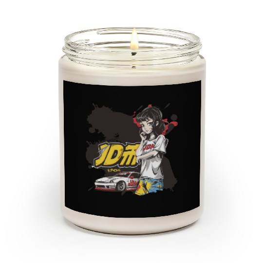 Cute Anime Girl JDM Car Street Racer Scented Candles