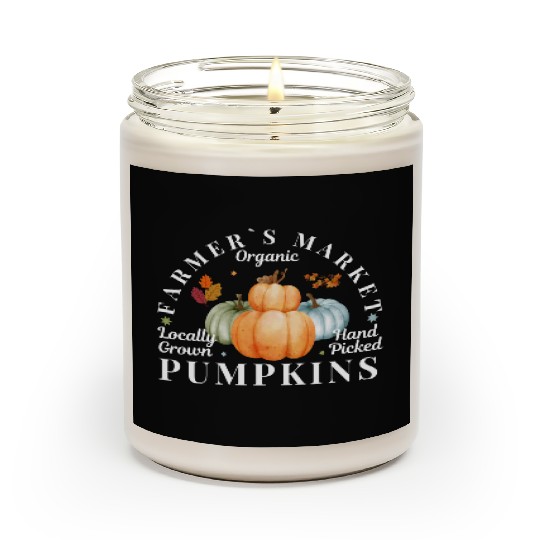 Farmers Market Organic Locally Grown Pumpkins Scented Candles