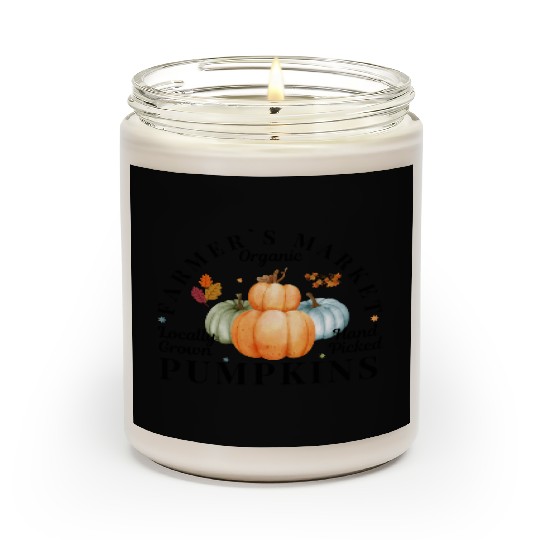 Farmers Market Organic Locally Grown Pumpkins Scented Candles