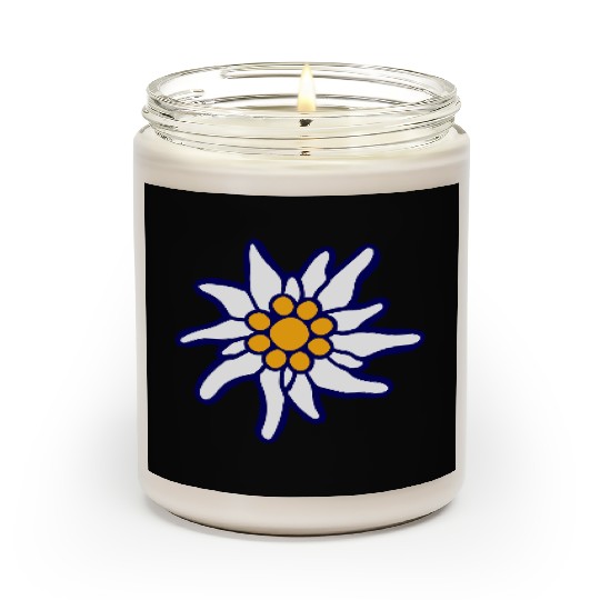 White Alps Edelweiss Flower Mountain Hiking Flower Scented Candles
