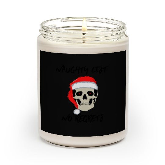 Naughty List No Regrets Santa Skull Scented Candles